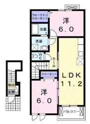 セレーノみのりBの物件間取画像